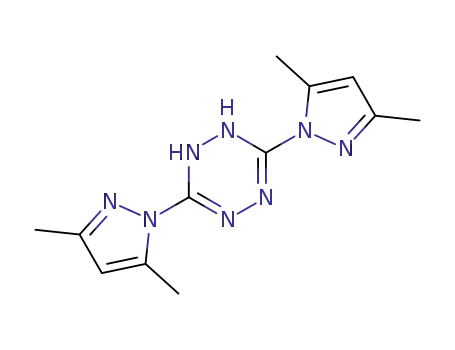 Molecular Structure of 30169-21-2 (3,6-BIS(3,5-DIMETHYL-1H-PYRAZOL-1-YL)-1,2-DIHYDRO-1,2,4,5-TETRAAZINE)