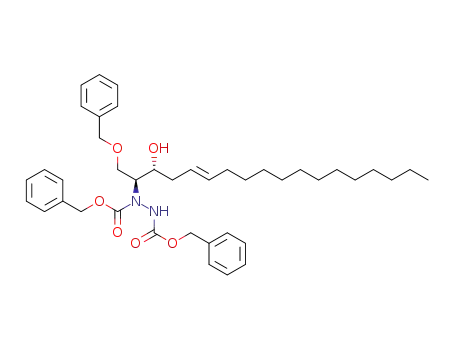 dibenzyl 1-((2S,3R,E)-1-(benzyloxy)-3-hydroxyoctadec-5-en-2-yl)hydrazine-1,2-dicarboxylate