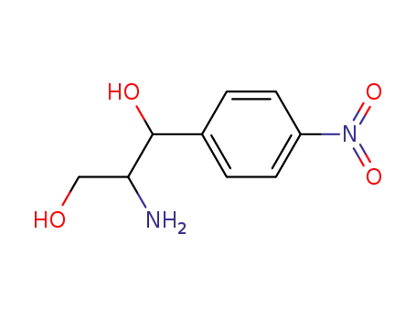 Molecular Structure of 119-62-0 (2-Amino-1-(4-nitrophenyl)-1,3-propanediol)