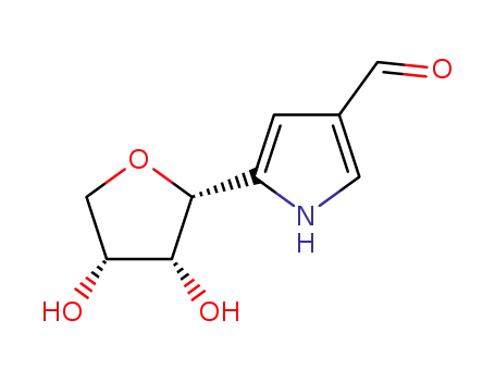 Molecular Structure of 128766-30-3 (5-(α-D-erythrofuranosyl)-3-pyrrolecarbaldehyde)