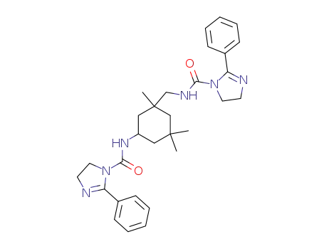 2-フェニル-N-({1,3,3-トリメチル-5-[(2-フェニル-4,5-ジヒドロ-1H-イミダゾール-1-カルボニル)アミノ]シクロヘキシル}メチル)-4,5-ジヒドロ-1H-イミダゾール-1-カルボキサミド