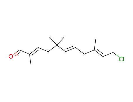 Molecular Structure of 88941-15-5 (2,6,9-Undecatrienal, 11-chloro-2,5,5,9-tetramethyl-, (E,E,E)-)