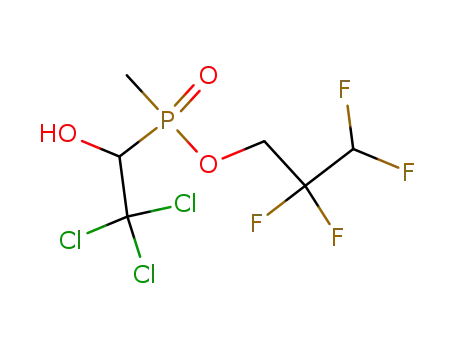 Molecular Structure of 111257-11-5 (O-(1,1,3-trihydrotetrafluoropropyl)-(1-hydroxy-2,2,2-trichloroethyl)methylphosphinate)