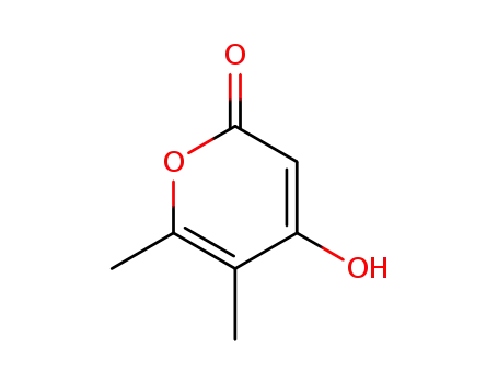 Molecular Structure of 50405-45-3 (4-Hydroxy-5,6-dimethylpyran-2-one)