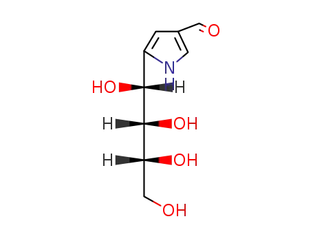 Molecular Structure of 128766-31-4 (5-(D-arabino-tetritol-1-yl)-3-pyrrolecarbaldehyde)