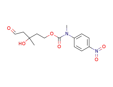 Molecular Structure of 246236-98-6 ((4-nitrophenyl)methylcarbamic acid 3-hydroxy-3-methyl-5-oxopentyl ester)