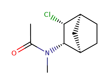 Molecular Structure of 78174-14-8 (N-((1R,2S,3S,4S)-3-Chloro-bicyclo[2.2.1]hept-2-yl)-N-methyl-acetamide)