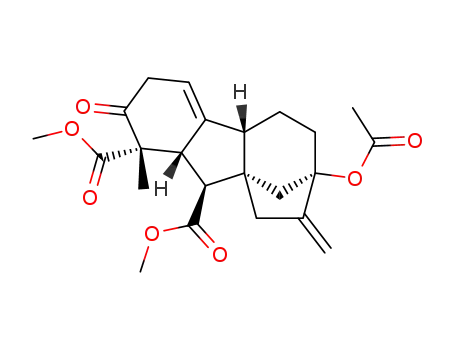 ent-13-Acetoxy-3-oxo-20-norgibberella-1<sup>(10)</sup>,16-diene-7,19-dioic acid 7,19-dimethyl ester