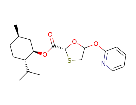 Molecular Structure of 1321928-66-8 (5-(pyridin-2-yloxy)-[1,3]oxathiolane-2-carboxylic acid 2-isopropyl-5-methyl-cyclohexyl ester)
