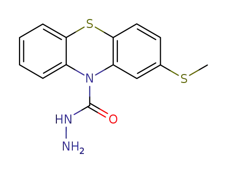 Molecular Structure of 16868-91-0 (2-methylsulfanyl-phenothiazine-10-carboxylic acid hydrazide)