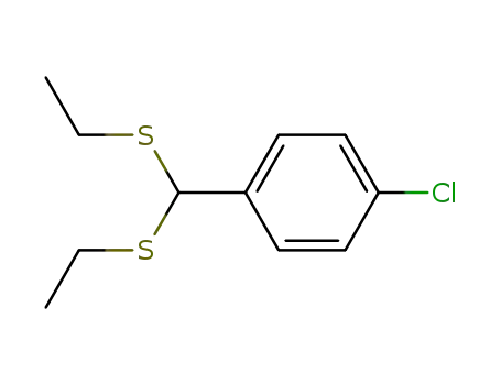 Molecular Structure of 6302-92-7 (1-[bis(ethylsulfanyl)methyl]-4-chloro-benzene)