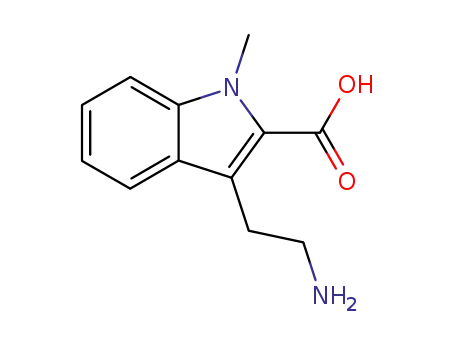 Molecular Structure of 104510-16-9 (3-(2-amino-ethyl)-1-methyl-indole-2-carboxylic acid)