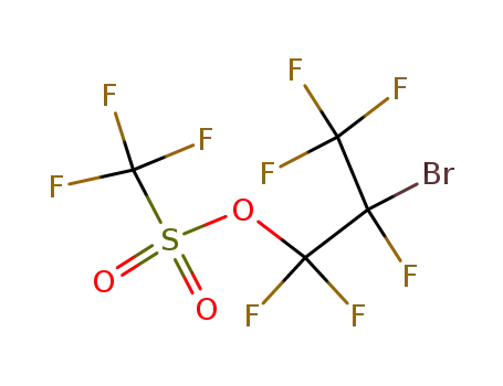 Molecular Structure of 73323-45-2 (Trifluoro-methanesulfonic acid 2-bromo-1,1,2,3,3,3-hexafluoro-propyl ester)