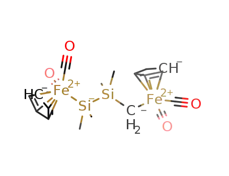 Molecular Structure of 255852-10-9 ((η5-C5H5)Fe(CO)2SiMe2SiMe2CH2Fe(CO)2(η5-C5H5))