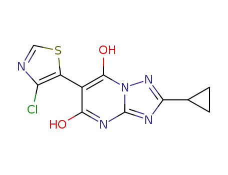 2-cyclopropyl-6-(4-chloro-thiazol-5-yl)-[1,2,4]triazolo[1,5-a]pyrimidine-5,7-diol