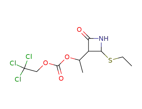 Carbonic acid, 1-[2-(ethylthio)-4-oxo-3-azetidinyl]ethyl
2,2,2-trichloroethyl ester