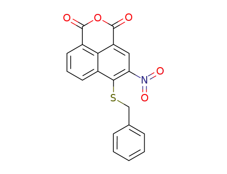 Molecular Structure of 625836-84-2 (4-benzylmercapto-3-nitro-1,8-naphthalic anhydride)