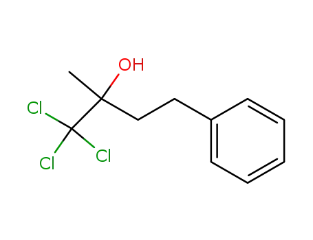 Molecular Structure of 103659-47-8 (Benzenepropanol, a-methyl-a-(trichloromethyl)-)