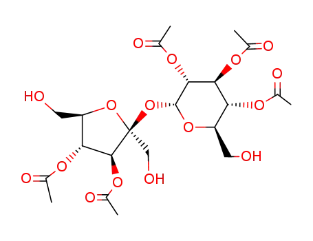 Molecular Structure of 34382-02-0 (2,3,3',4,4'-penta-O-acetylsucrose)