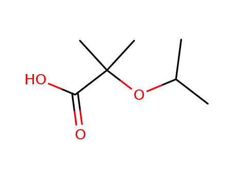 Molecular Structure of 17860-04-7 (2-isopropoxy-2-methylpropanoic acid)