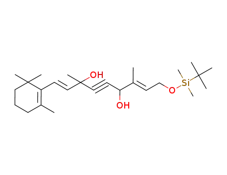 (1E,7E)-9-(tert-Butyl-dimethyl-silanyloxy)-3,7-dimethyl-1-(2,6,6-trimethyl-cyclohex-1-enyl)-nona-1,7-dien-4-yne-3,6-diol