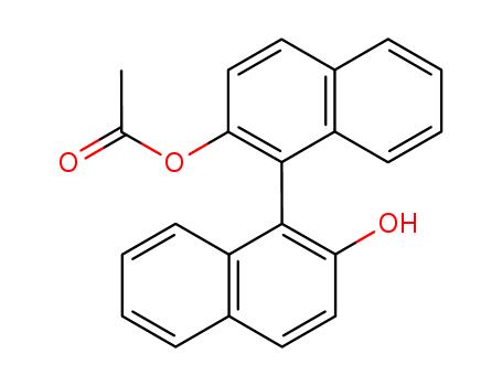 Molecular Structure of 114529-41-8 ([1,1'-Binaphthalene]-2,2'-diol, monoacetate, (S)-)