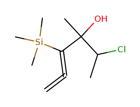 Molecular Structure of 131364-96-0 (2-Chloro-3-methyl-4-trimethylsilanyl-hexa-4,5-dien-3-ol)