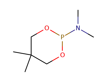 Molecular Structure of 56465-64-6 (1,3,2-Dioxaphosphorinane, 2-(dimethylamino)-5,5-dimethyl-)