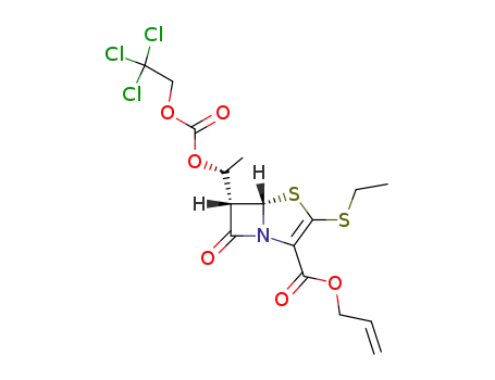 (5S,6S)-3-Ethylsulfanyl-7-oxo-6-[(R)-1-(2,2,2-trichloro-ethoxycarbonyloxy)-ethyl]-4-thia-1-aza-bicyclo[3.2.0]hept-2-ene-2-carboxylic acid allyl ester