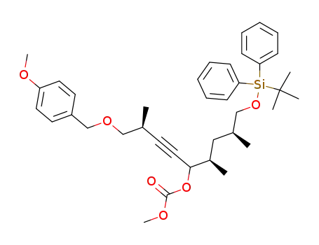 Carbonic acid (S)-1-[(1R,3S)-4-(tert-butyl-diphenyl-silanyloxy)-1,3-dimethyl-butyl]-5-(4-methoxy-benzyloxy)-4-methyl-pent-2-ynyl ester methyl ester