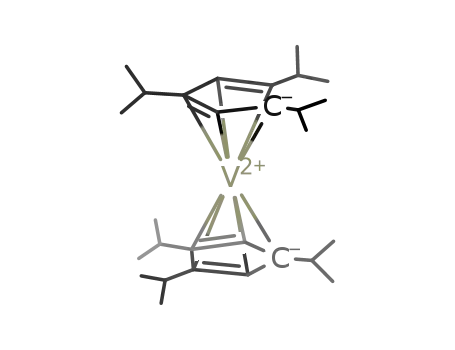 Molecular Structure of 223759-14-6 (bis(triisopropylcyclopentadienyl)vanadium(II))