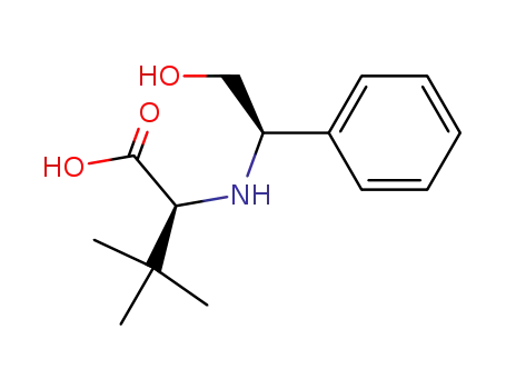 Molecular Structure of 145058-02-2 ((S)-2-<(R)-2-hydroxy-1-phenylethylamino>-3,3-dimethylbutanoic acid)