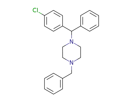 Molecular Structure of 80476-91-1 (1-benzyl-4-(4-chloro-benzhydryl)-piperazine)