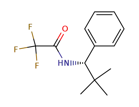 Molecular Structure of 528819-01-4 (N-[(1R)-2,2-dimethyl-1-phenylpropyl]-2,2,2-trifluoroacetamide)