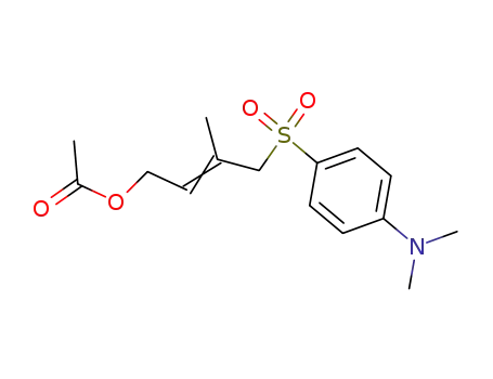 Molecular Structure of 59830-34-1 (2-Buten-1-ol, 4-[[4-(dimethylamino)phenyl]sulfonyl]-3-methyl-, acetate
(ester), (E)-)