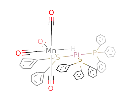 Molecular Structure of 118398-34-8 ((OC)4Mn(μ-SiPh2)(μ-H)Pt(PPh3)2)