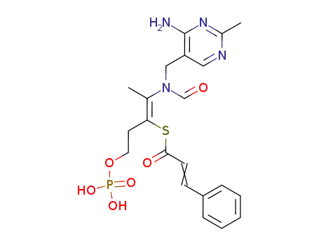 3-phenyl-thioacrylic acid <i>S</i>-{2-[(4-amino-2-methyl-pyrimidin-5-ylmethyl)-formyl-amino]-1-(2-phosphonooxy-ethyl)-propenyl} ester