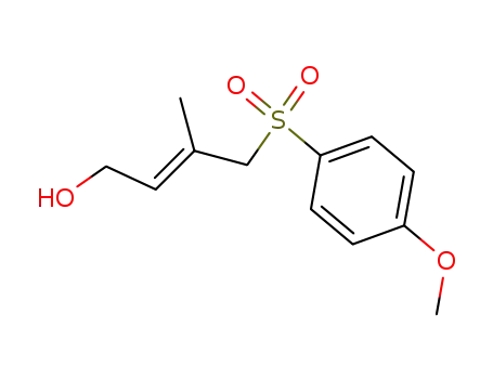 Molecular Structure of 59830-39-6 (2-Buten-1-ol, 4-[(4-methoxyphenyl)sulfonyl]-3-methyl-, (E)-)