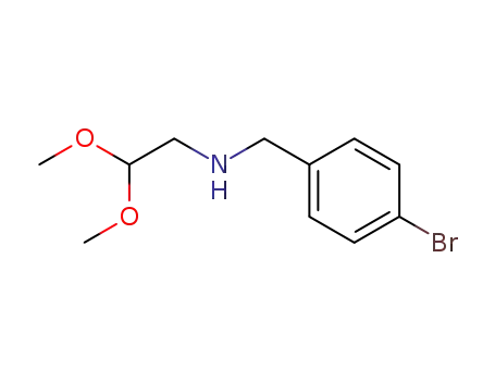 Molecular Structure of 1036378-89-8 (N-(4-BroMobenzyl)-2,2-diMethoxyethylaMine)