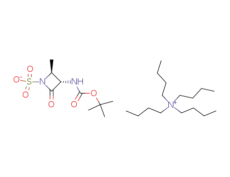 (3S)-trans-3-<(tert-butoxycarbonyl)amino>-4-methyl-2-oxoazetidine-1-sulfonic acid tetra-n-butylammonium salt