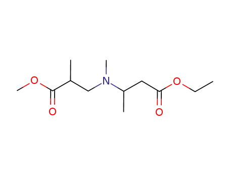 Molecular Structure of 897400-05-4 (3-[(2-methoxycarbonyl-propyl)-methyl-amino]-butyric acid ethyl ester)
