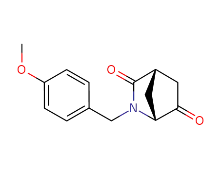 Molecular Structure of 168773-57-7 ((1R,4S)-2-(p-Methoxybenzyl)-2-azabicylo<2.2.1>heptane-3,6-dione)
