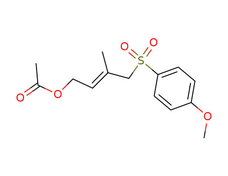 Molecular Structure of 59830-33-0 (2-Buten-1-ol, 4-[(4-methoxyphenyl)sulfonyl]-3-methyl-, acetate, (E)-)