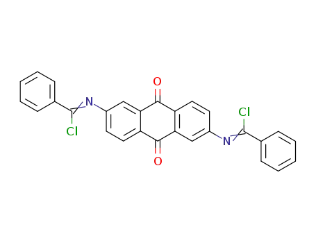 Molecular Structure of 66214-41-3 (N,N'-(9,10-dihydro-9,10-dioxoanthracene-2,6-diyl)dibenzimidoyl dichloride)
