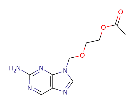 Molecular Structure of 92924-35-1 (2-[(2-amino-9H-purin-9-yl)methoxy]ethyl acetate)