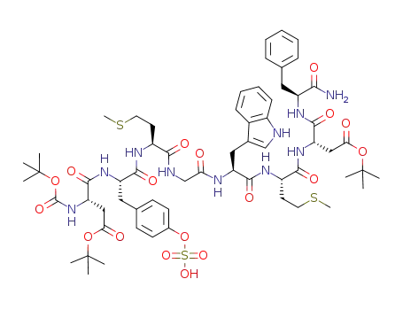 Boc-Asp(tBu)-Tyr(SO<sub>3</sub>H)-Met-Gly-Trp-Met-Asp(tBu)-Phe-NH<sub>2</sub>