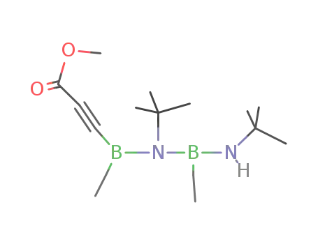 Molecular Structure of 110472-69-0 (1,3-di-tert-butyl-2,4-diethyl-4-{(methoxycarbonyl)ethynyl}-1,3-diazonia-2,4-diborata-1,3-butadiene)