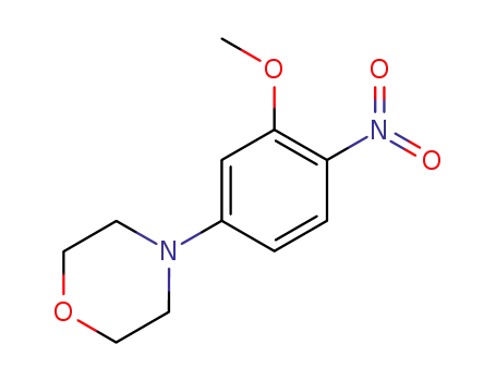 Molecular Structure of 6950-88-5 (4-(3-methoxy-4-nitrophenyl)morpholine)