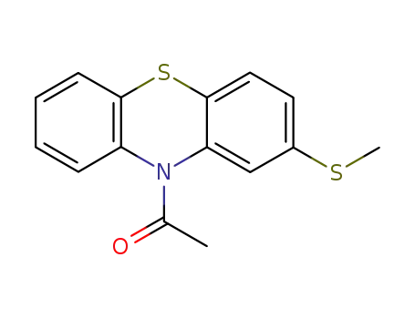 Molecular Structure of 23503-69-7 (1-[2-(methylsulfanyl)-10H-phenothiazin-10-yl]ethanone)