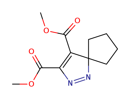 Molecular Structure of 119393-27-0 (1,2-Diazaspiro[4.4]nona-1,3-diene-3,4-dicarboxylic acid, dimethyl ester)